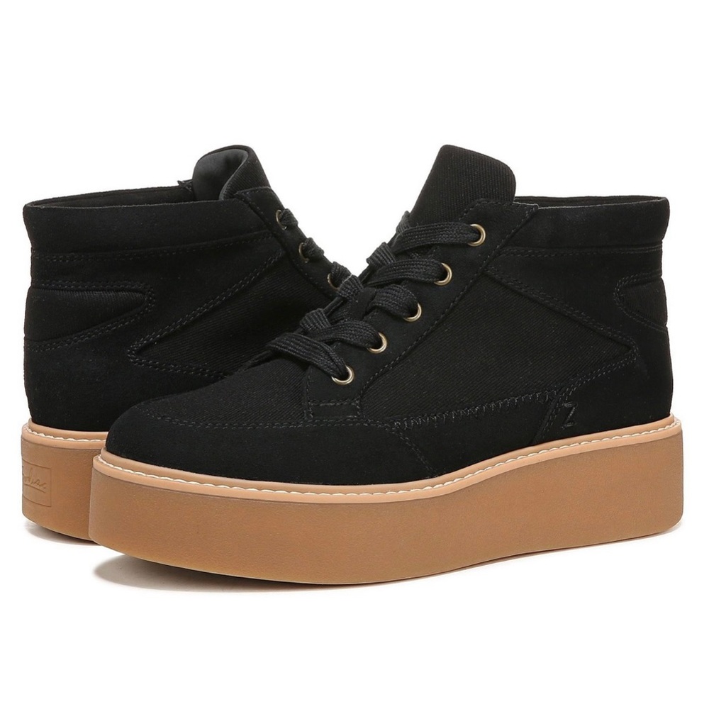 Zodiac street-inspired style oxford Black Tan Platform Size 7